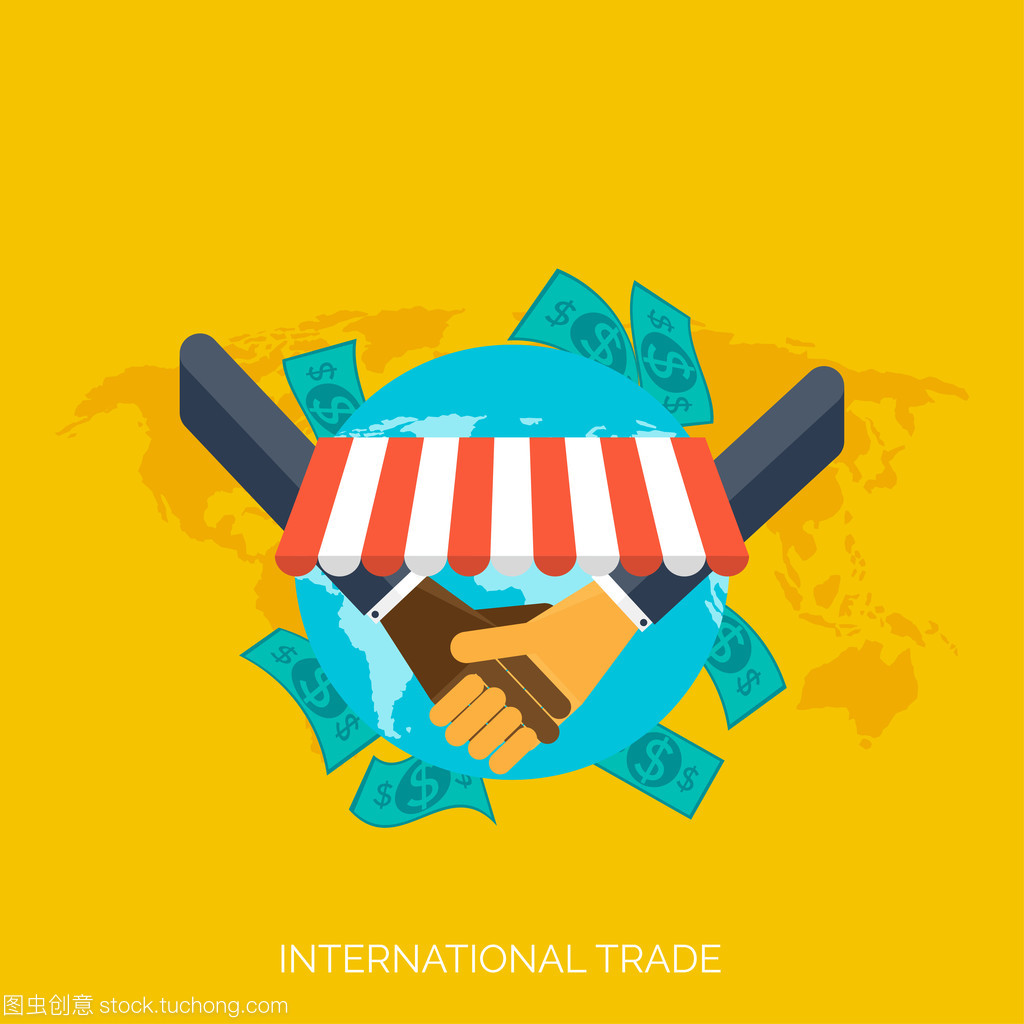 平的手。全球國(guó)際貿(mào)易概念背景。業(yè)務(wù)和賺錢(qián)